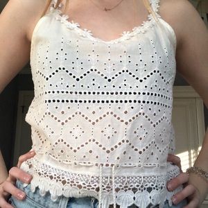 Hollister white tank